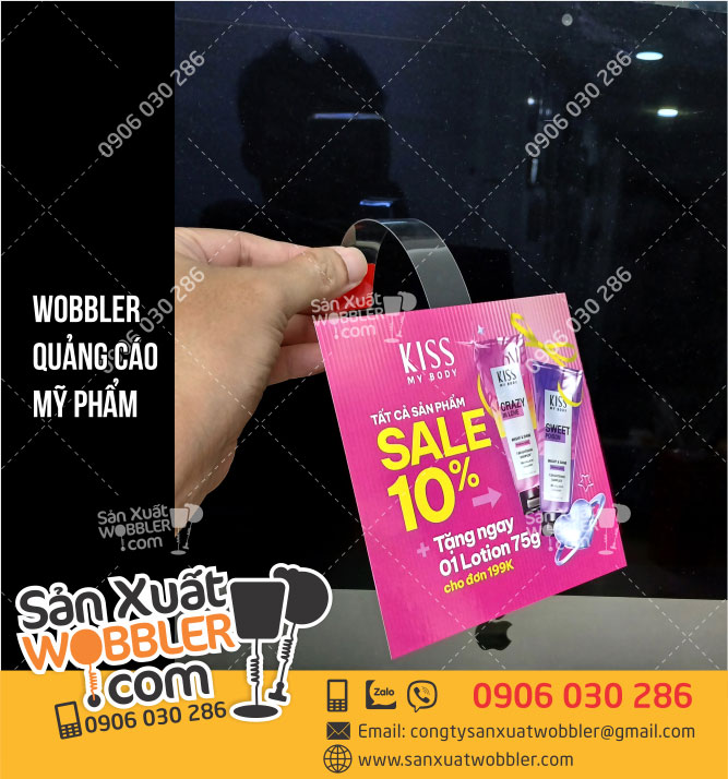 wobbler-quảng-cáo-mỹ-phẩm-kiss-giảm-giá