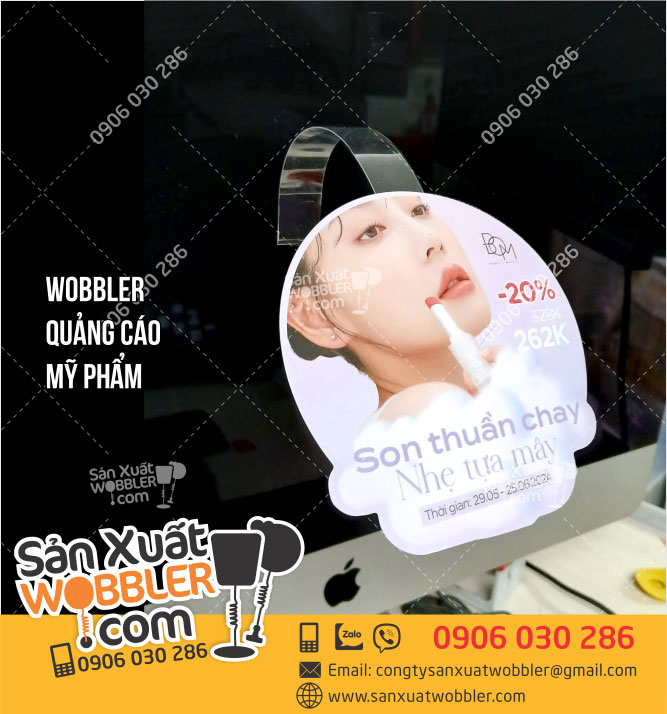 wobbler-quảng-cáo-mỹ-phẩm-son-thuần-chay